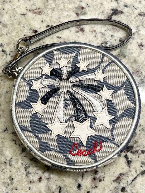 Coach Accessories - Coach Signature Fireworks Coin Purse EUC